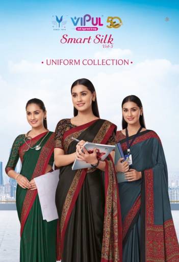 SMART SILK VOL-05 BY VIPUL CRAPE SAREE MANUFACTURER IN INDIA